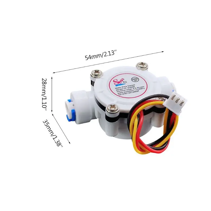 Multifunctional 2 Points PE Pipe Water Flow Sensor Hall Flowmeter Easy to Install G 1/4" Fast Connection Interface 87HB water flow sensor