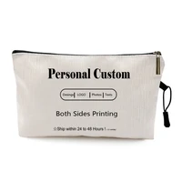 Personal Custom DIY Logo Makeup Bag Pouch Travel Outdoor Girl Women Cosmetic Bag Toiletries Organizer  Lady Storage Make up Case 1