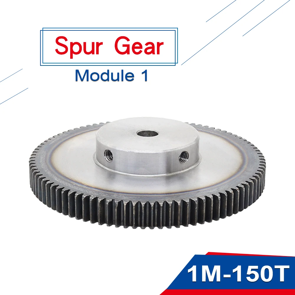 

Spur Gear 1M150T Teeth Height 10 mm Bore Size 8/10 mm Motor Gear Low Carbon Steel Material High Quality For Tramission Part