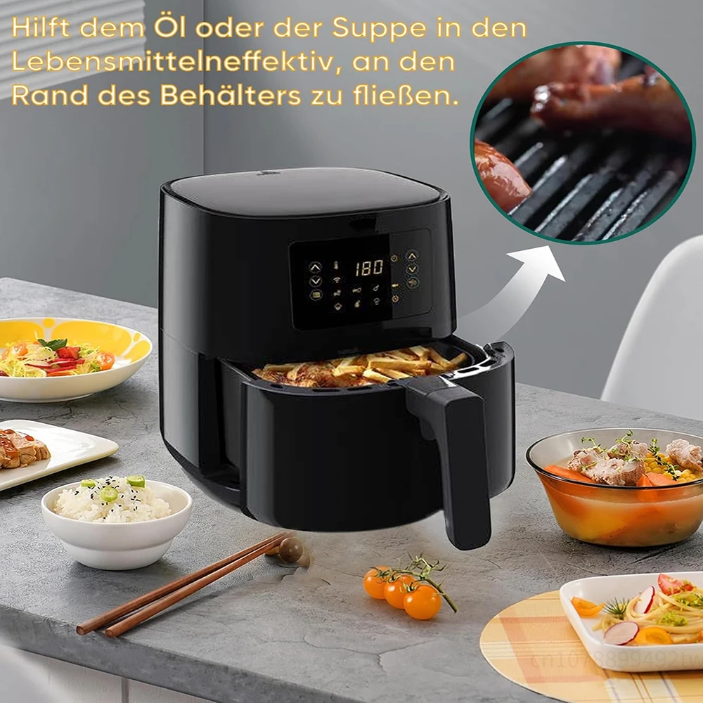 Silicone Air Fryer Liners Mold for 3 to 6QT Reusable Air Fryer Tray Basket for Philips HD9252 HD9200 HD9255 17cm Square 6.7Inch, air fryer liners, air fryer mold, air fryer accessories