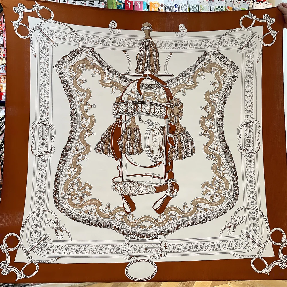 

Шелковый кашемировый шарф POBING, женские шали ручной работы, квадратные шарфы с кисточками и принтом, Женская бандана, большие хиджабы, женские шарфы