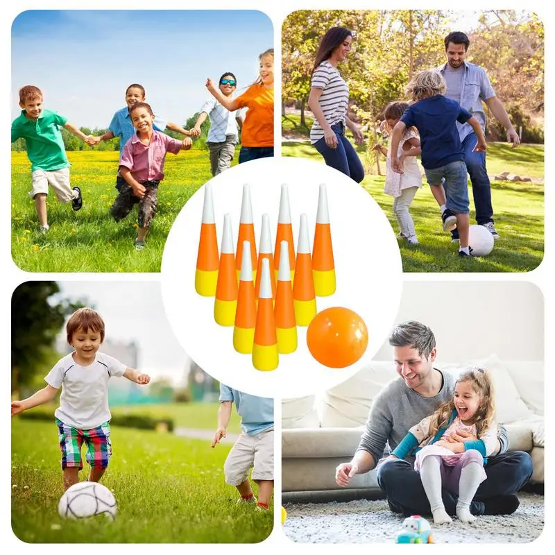 Inflatable Bowling Game Outdoor Education Motor Skills Toys Inflatable Bowling Set Indoor Outdoor Games For Kids Lawn