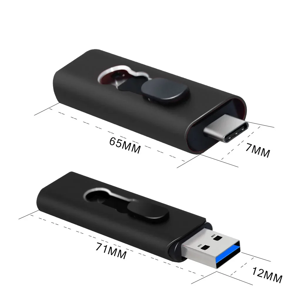 USB 3.0 Type-C Flash Drive OTG Pen Drive 32GB 256GB 128GB 64GB 2 in 1 High Speed
