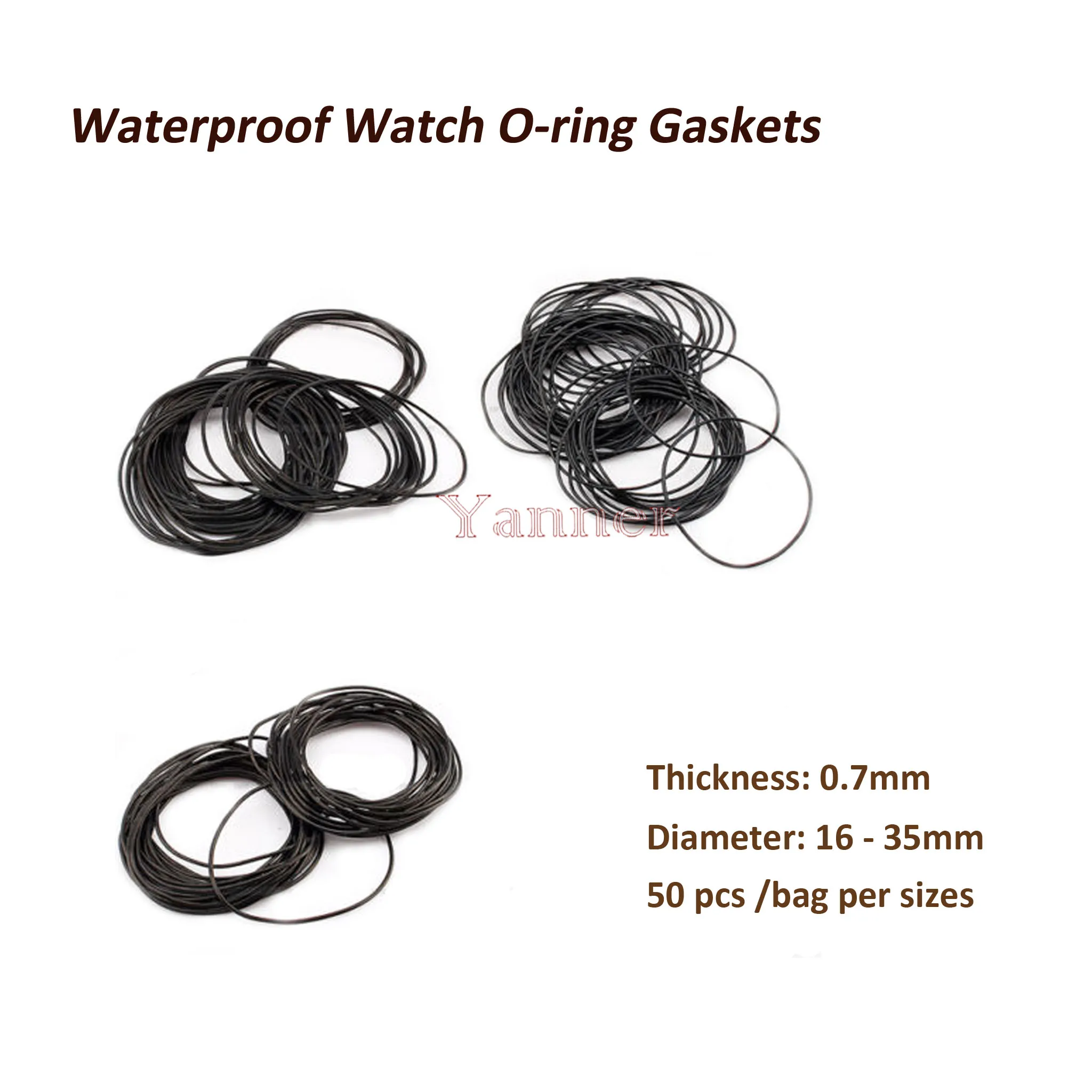 Waterproof Rubber O-Ring Seal Washers - Assorted Sizes (50 Pieces)