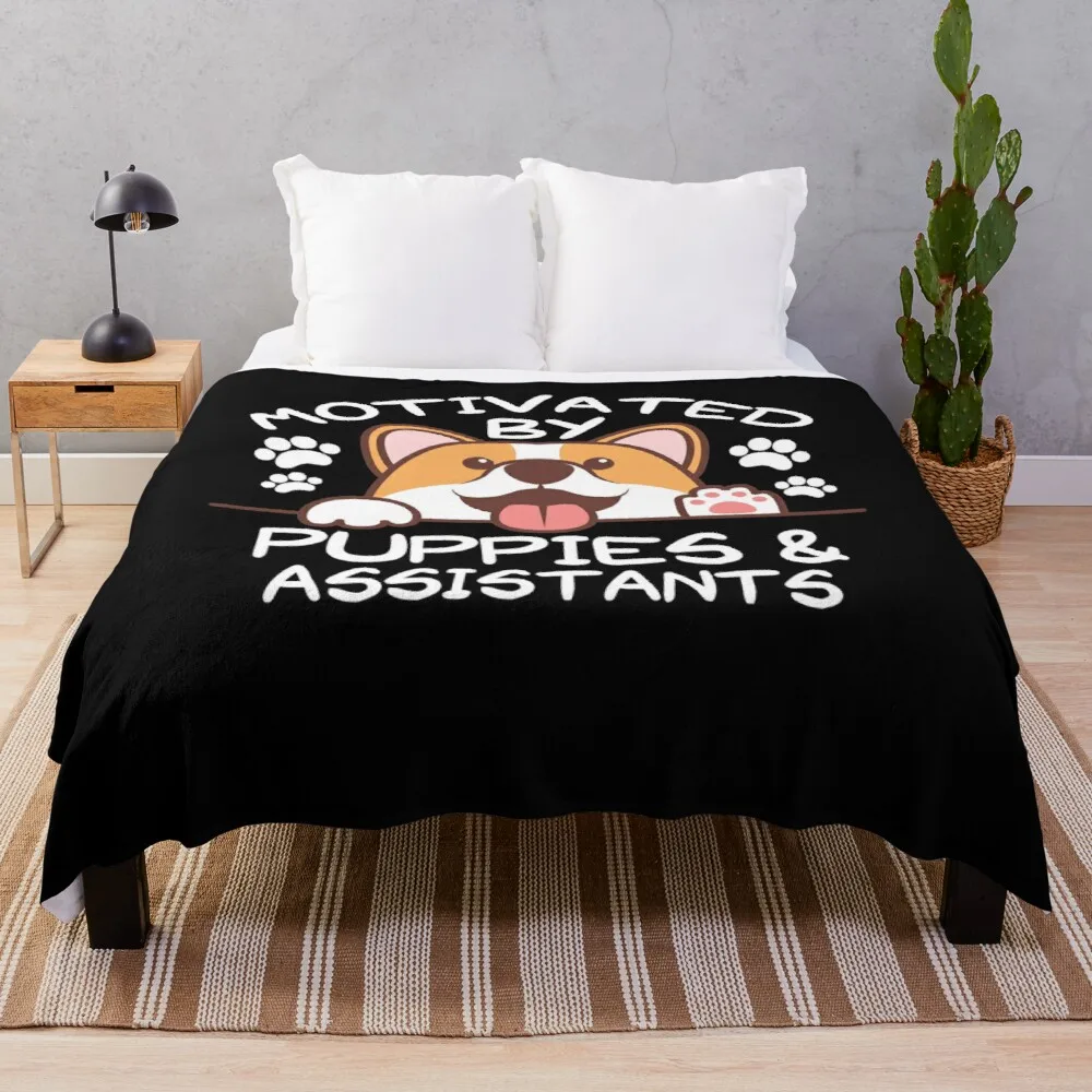 

Motivated By Puppies and ASSISTANTS T-Shirt for ASSISTANTS Throw Blanket Sofas