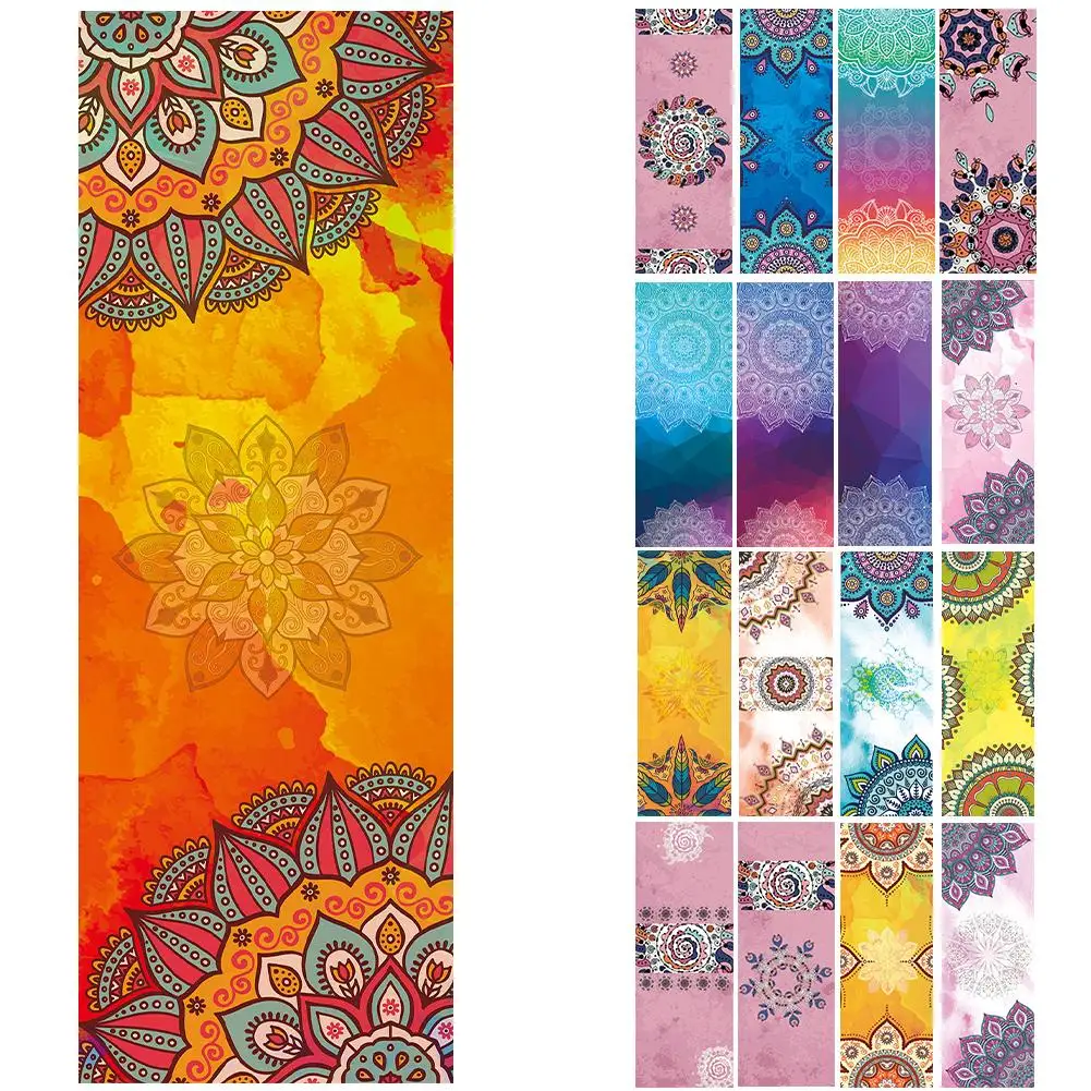 Yoga Towel Mat Non Slip Sweat Absorbent Mat Microfiber Yoga Towel With Grip Dots Hot Pilates And Workout 72x 25 Inch