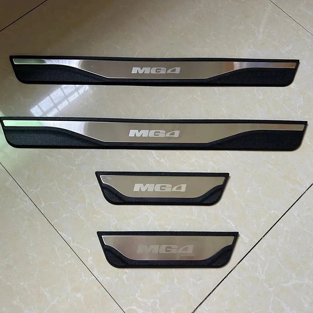 ABS 스테인레스 스틸 문짝 씰 페달 스커프 플레이트, MG MG4 2021 2022 2023, 자동차 액세서리