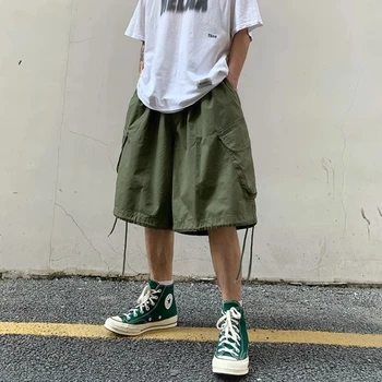 Wide Leg Shorts Men Short Oversize Vintage Men's Shorts for Summer Clothing Mens Sports Bermuda Running Workout Cargo Pants 1