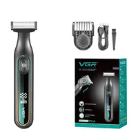VGR rasoirs électriques hommes rasoir homme rasoir electrique Rasoir Professionnel Rasoir Portable Tondeuse à cheveux pour le corps IPX6 étanche Tondeuse à barbe Rechargeable Rasoir électrique pour hommes V-360 6