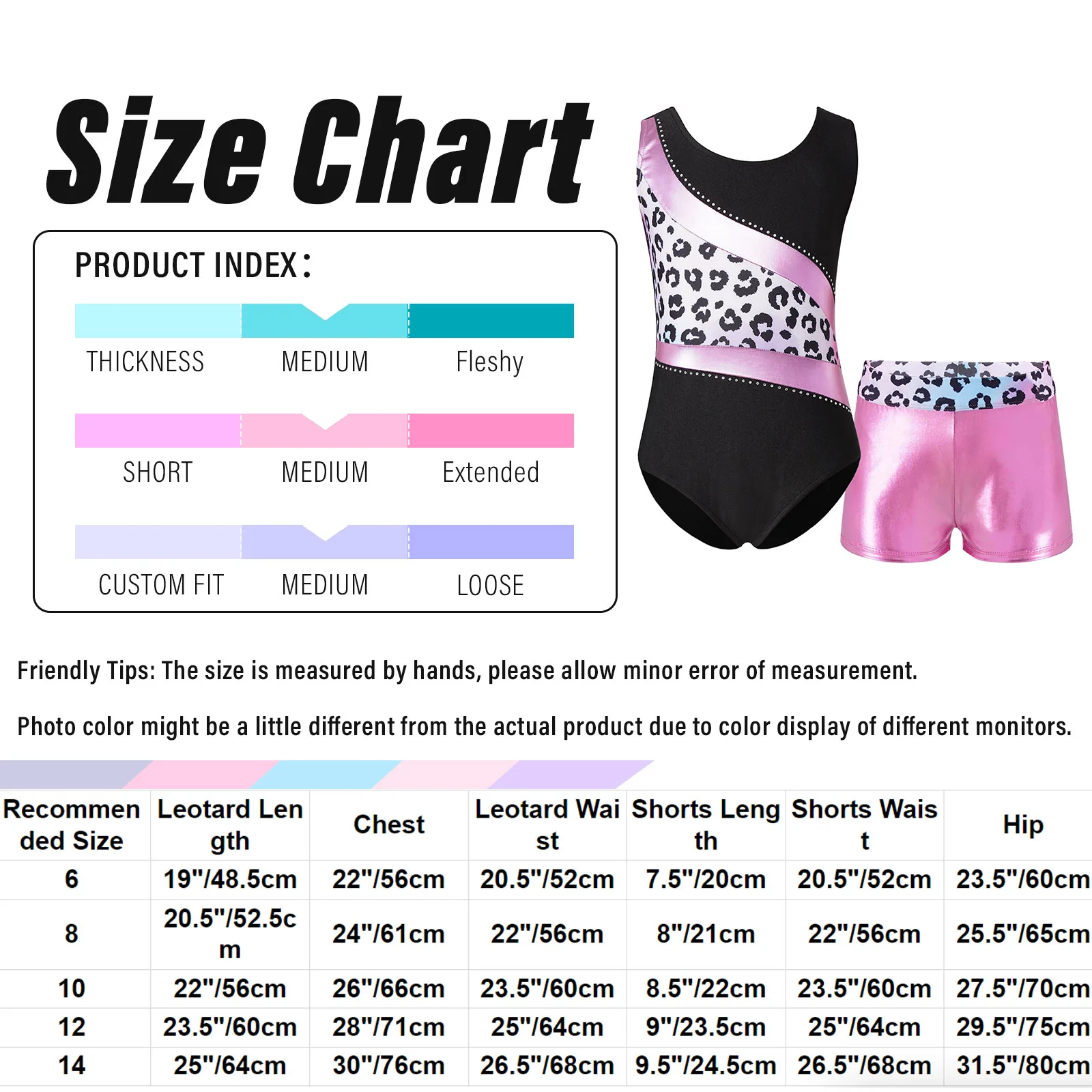 2pcs Summer New Kids Girls Sleeveless Printed Rhinestones Adorned Patchwork Leotard with Metallic Shorts for Dance Gym Sports