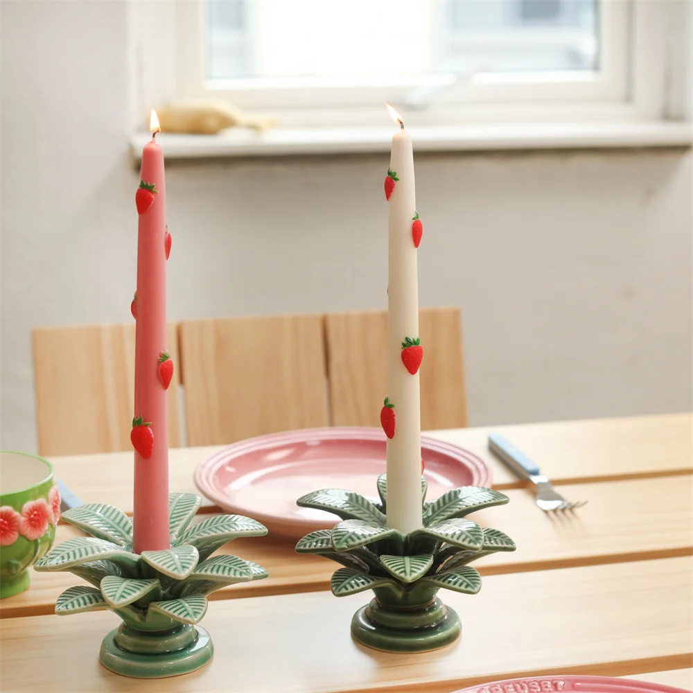 Nicole Strawberry Taper Candle Molds DIY Handmade Fruit Series Form for Candles Home Decoration