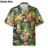 2025 Hawaii Cocktail Shirt For Mens Clothes Drink Juice Summer Shirts Button Clothing Short Sleeve Lapel Blouse Aloha Unisex Top 1