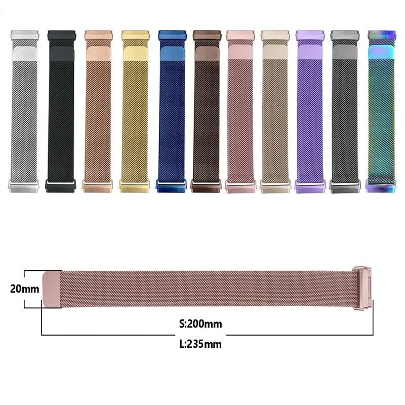 Milanese Loop Metal Magnetic Bracelet Wristband for Fitbit Versa & Sense Series