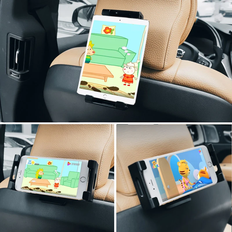 Rear Seat Phablet Holder para Volvo, encosto de cabeça, Ipad Clip