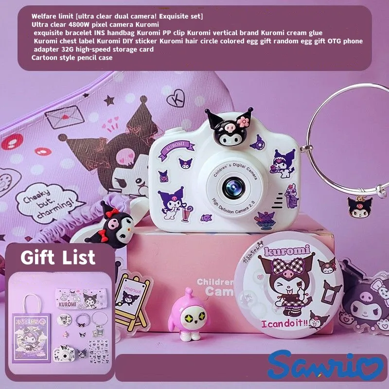

Sanrio My Melody Cinnamoroll Kuromi Hello Kitty мультфильм Маленькая Цифровая Hd-камера детский день влюбленных день рождения Diy подарки