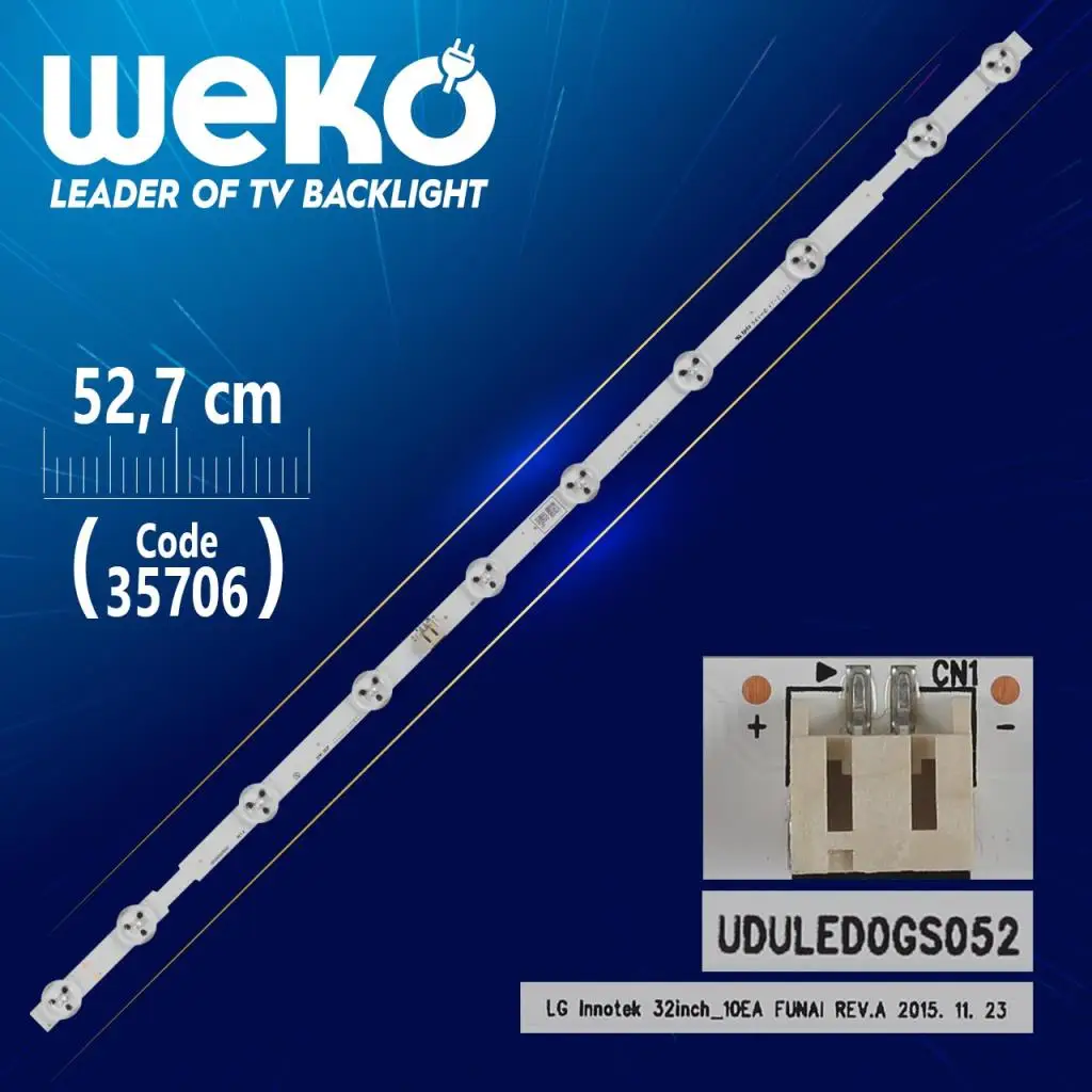 Per Lg Innotek 32 Pollici _ 10Ea Funai Re V.A-Vdvd0Gs052-52.7-Cm 10 Lez1)