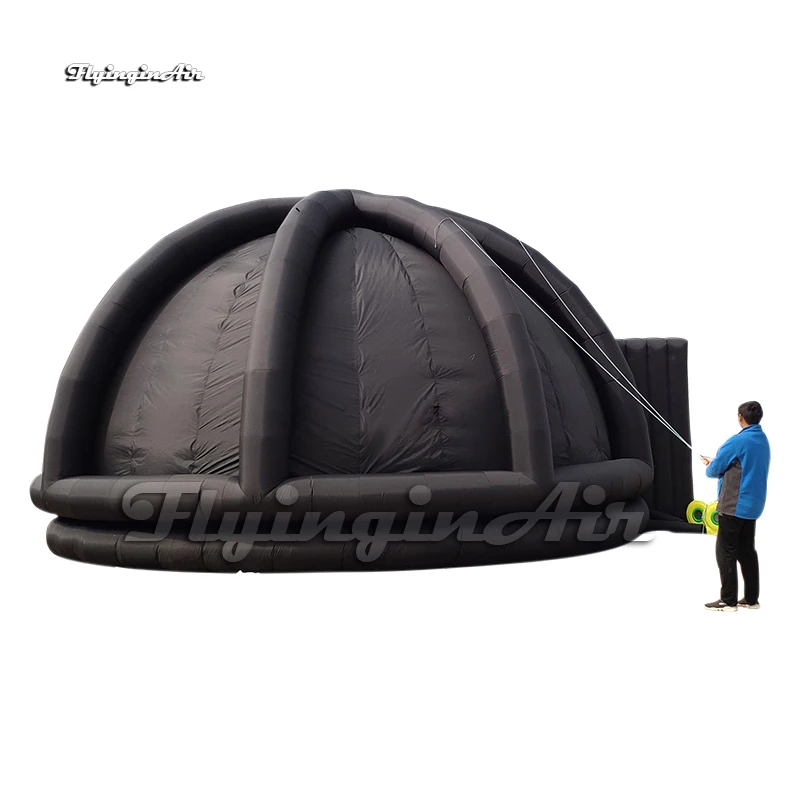 Customized Portable 10m Black Inflatable Dome Tent