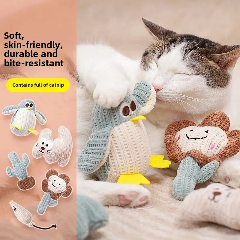 C004 Cat toy Toy Self-amusement pet catnip bite-resistant molar baby cat plush cat-teasing stick - AliExpress