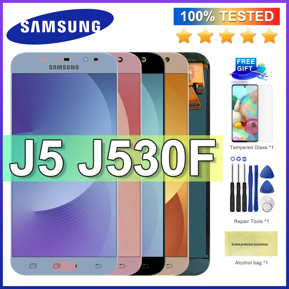 5 2 For Samsung Galaxy J5 17 J530 J530f Sm J530f Lcd Display Touch Screen Digitizer For Samsung J5 Pro Adjustable Display Mobile Phone Lcd Screens Aliexpress