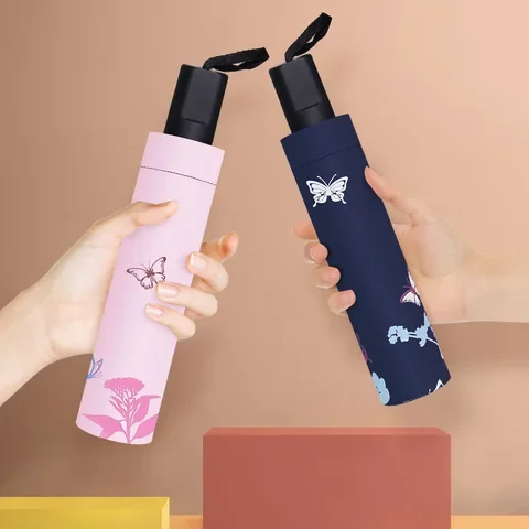 

Cartoon Design Automatic Umbrella Yellow Windproof UV Protect Umbrella For Women Girl Sunny And Rainy Foldin