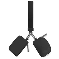 Keychain Wallet - Mini Zip Around Wristlet Wallets with Detachable Dual Pouch - Ideal Portable Coin Purse for Women and Men 1