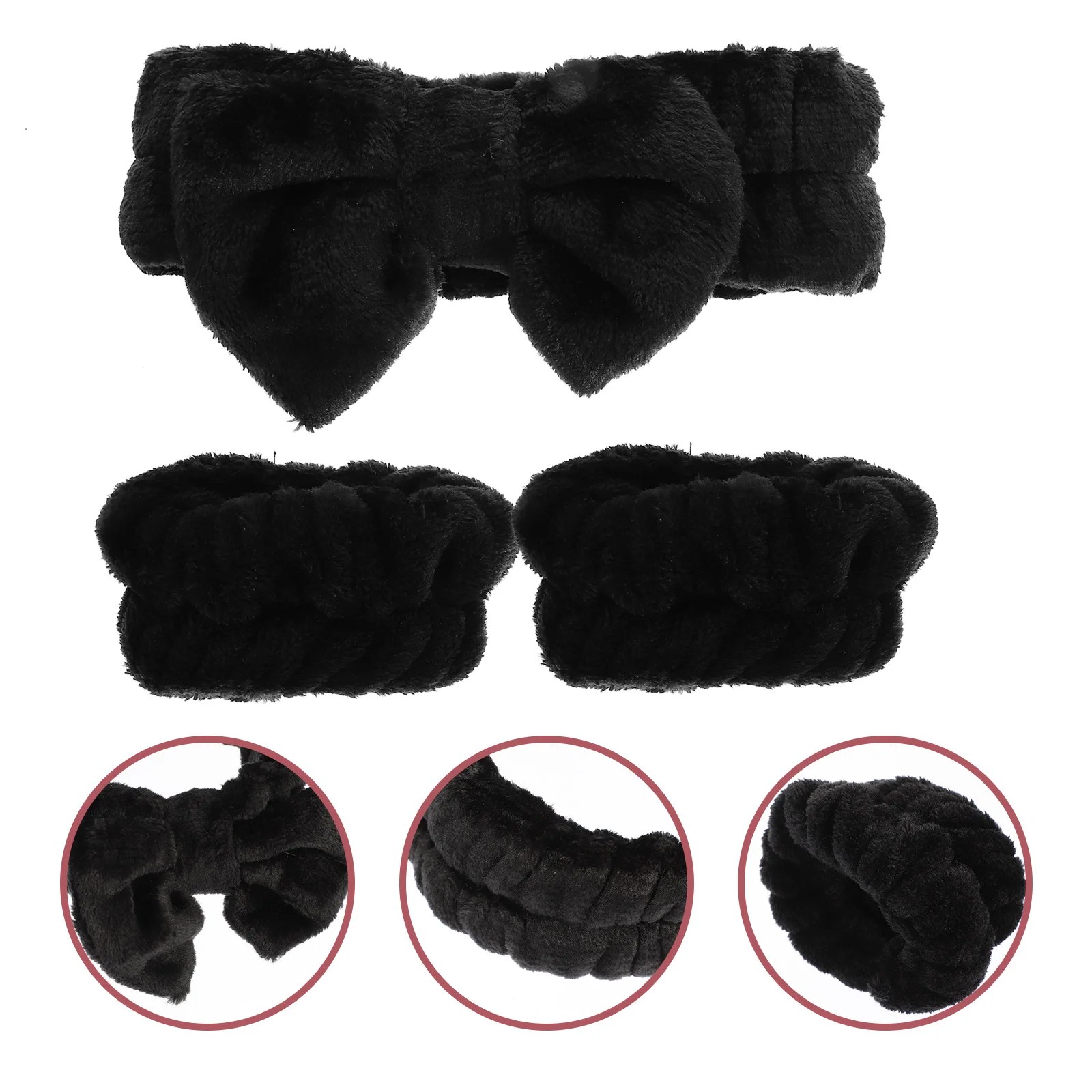 

Butterfly End Headband Wristbands Water Absorbing Headbands Supple Fabric Makeup Hairbands Miss Cleaning Wide