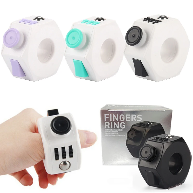 Fidget Toys,Anti Stress Toys,Mini Fingertip Toy Fidget Ring Toys Decompression Dice Autism ADHD Anxiety Stress Relief Fingertip Toys Kids Adult for Office School Traveling