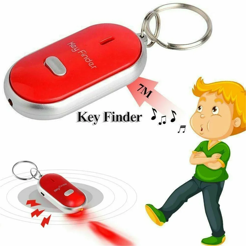 Mini Beeping Key Locator Keychain Light Torch Pet Tracker Sound Control Alarm Keyfinder