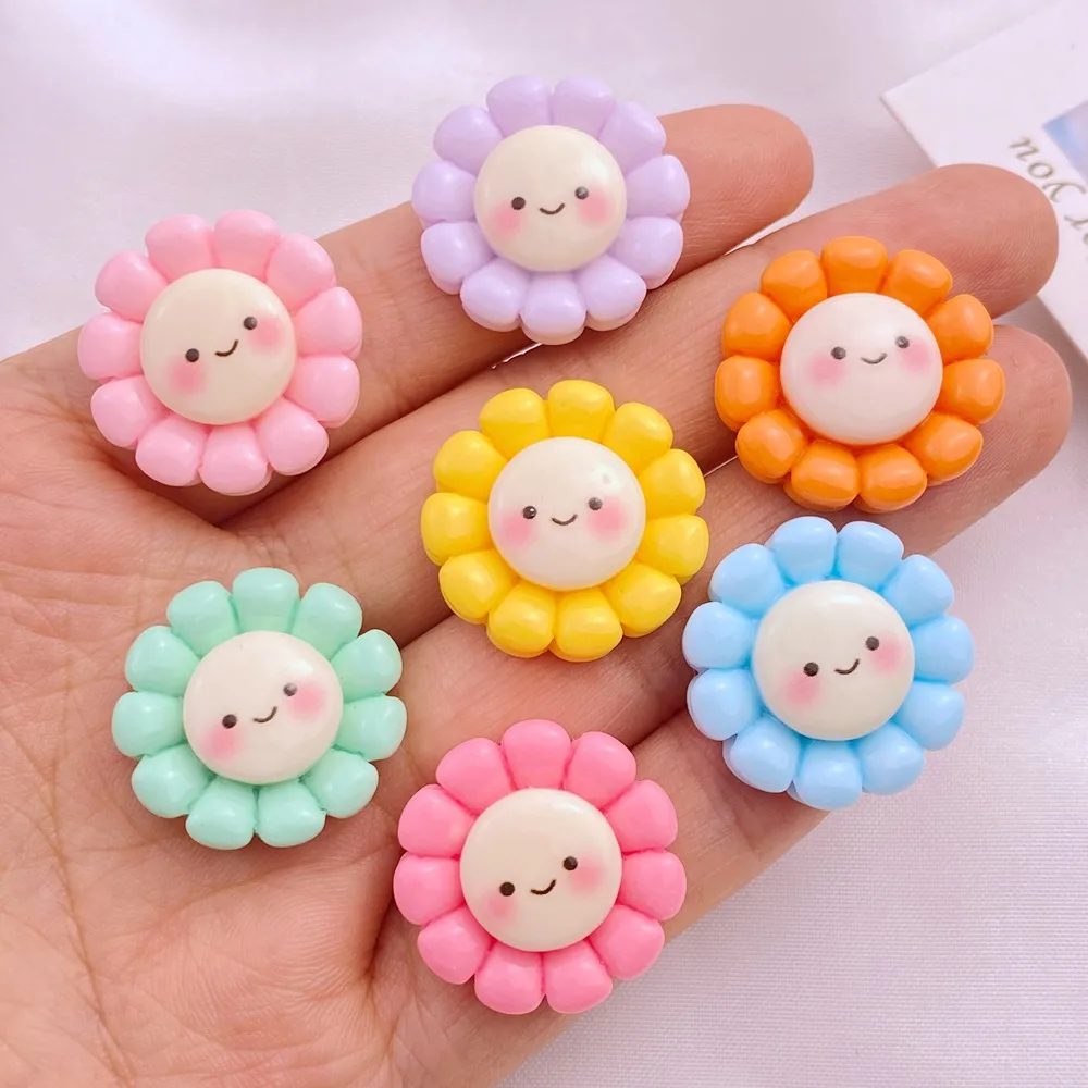 Sunflower Series Resin Embellishments - Set of 10
