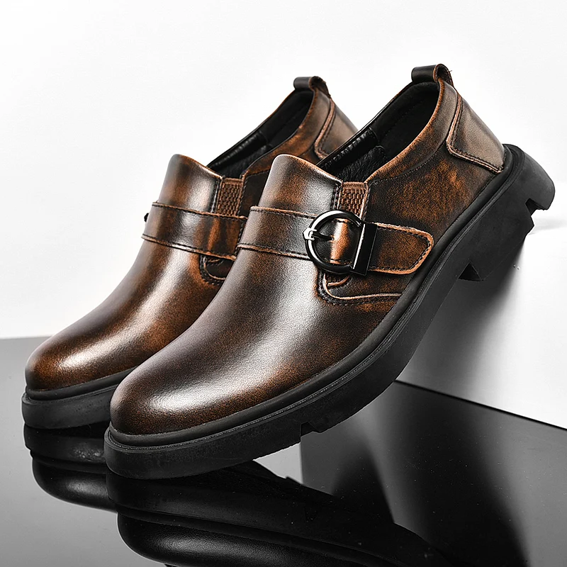 

Men's Leathe Oxford Comfortable Dress Shoes Originals Lace Up Formal Business Casual Daily Derby Shoes for Male