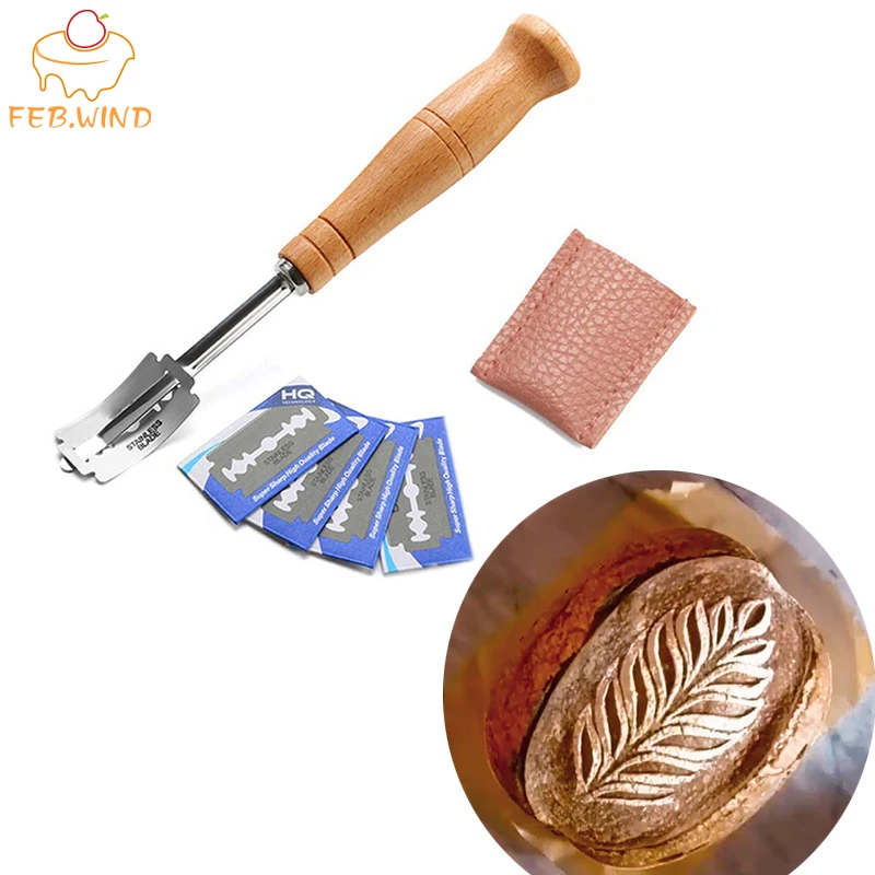 Bread Scoring Knife Lame with Replacement Blades Bread Dough Cutter Tool  with Protective Leather Cover Esg17337 - China Bread Cutter and Bread Lame  price