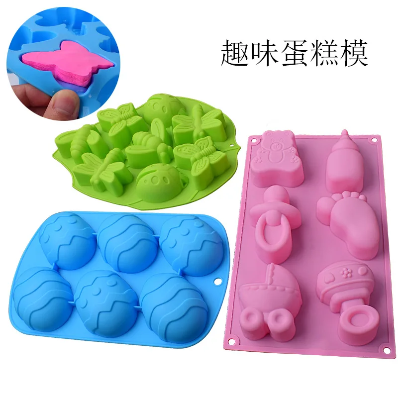 

2023 Easter Silicone Mold Easter Rabbit Bunny Colored форма для выпечки силикон Jelly Pudding Chocolate Cake Tool Handmade Mold