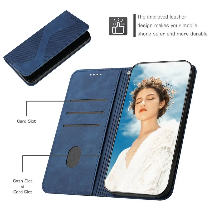 Magnetic Luxury Leather Book Wallet Case