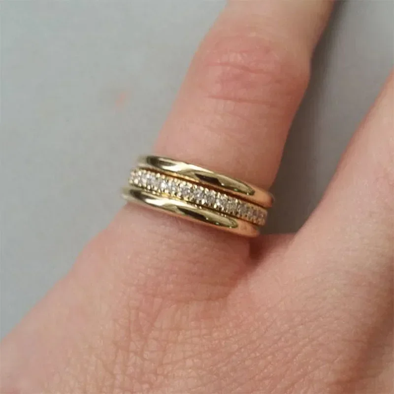 Wedding Ring For Women Micro Paved Cubiz Zircon Finger Ring