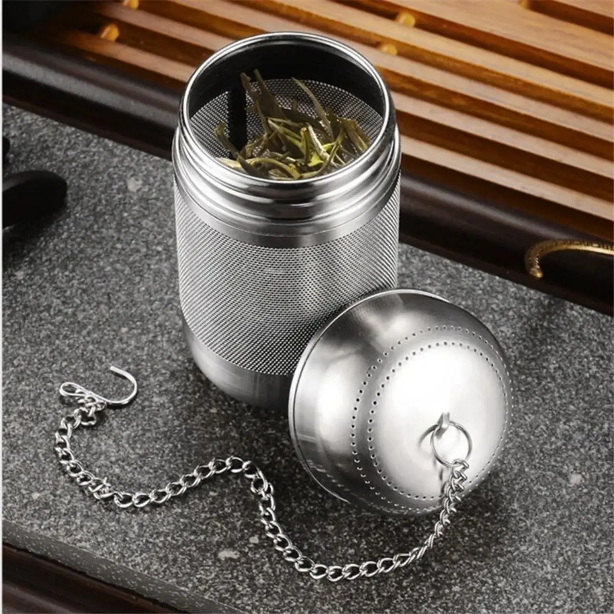 Stainless Steel Tea Infuser Tea Leaves Spice Seasoning Ball Strainer Teapot Fine Mesh Coffee Filter
