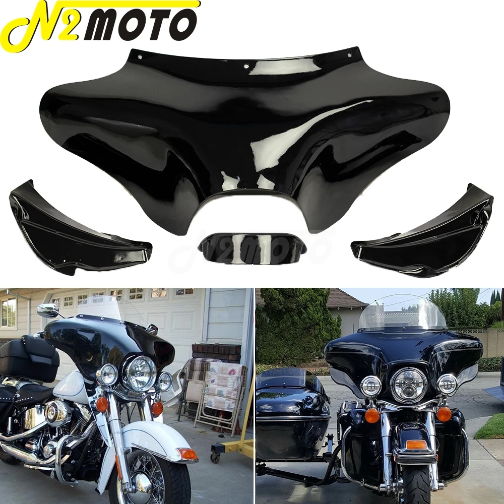 

ABS Motorcycle Outer Plastic Batwing Fairing For Harley Touring Softail Deluxe Road King 86-12 Honda VTX Shadow Suzuki Intruder