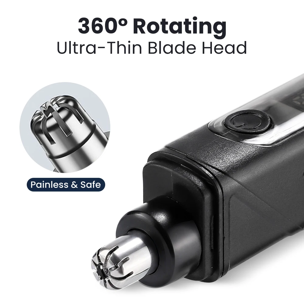 Electric Nose Hair Trimmer For Men Digital Display Rechargeable Shaver Man Woman Ear and Nose Hair Trimmer Razor Waterproof