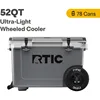 52 Quart Ultra-Light Wheeled Hard Cooler Insulated Portable Ice Chest Box for Beach, Drink, Beverage, Camping, Picnic, Fishing 3