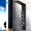 Bourdillat shower Panel Tower Rainfall Waterfall Shower 5 Body Jets and 3-Function Handheld, Stainless Steel Rain Massage System 1