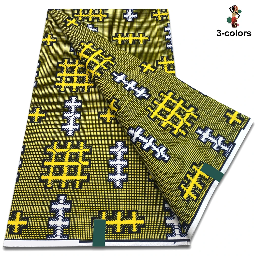 African wax fabric 100% Cotton Ghana Style Pagne Sewing