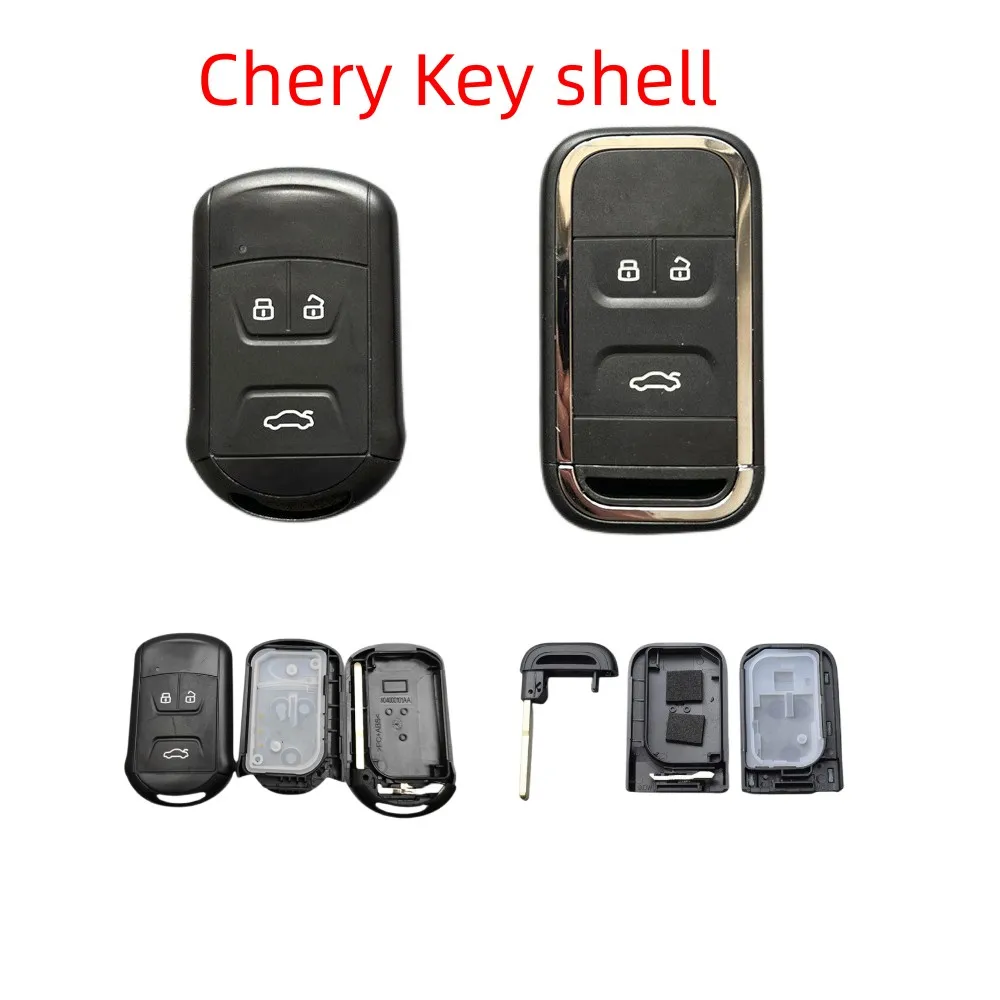 Keychannel 1pcs Smart Car Key Shell Remote Case Keyless Fob Cover for Chery Tiggo8 Tiggo5 Replacement Remote Shell And Key Blade