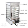 EH500L Electric Hot Food Warmer Display Case Food Steamer Bun Wamer Machine Commercial 5 layers 6
