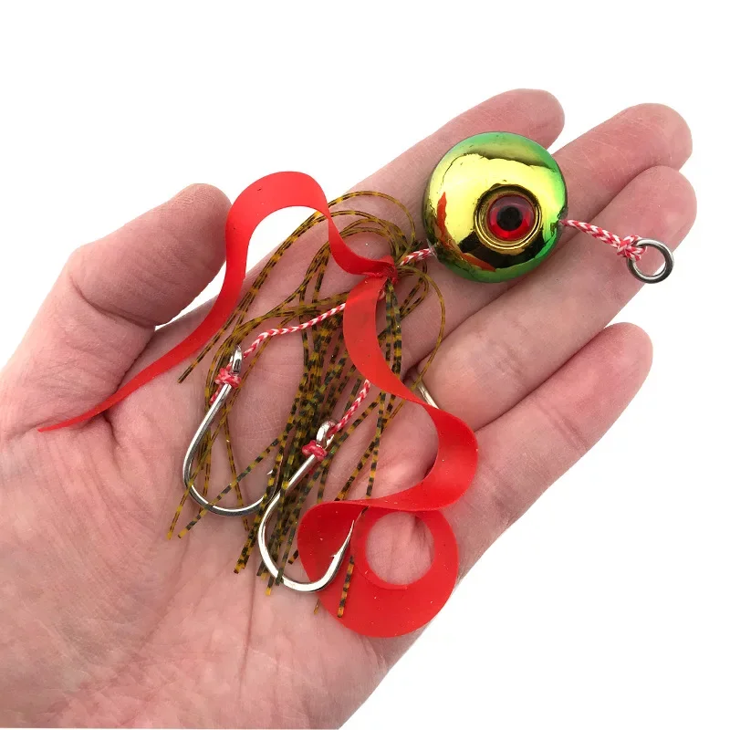 60g-200g Deep Control Up Tenya Madai Jig Kabura Saltwater Fishing Lure Jighead Sea Boating Bait Shrimp Rubber Skirt 6