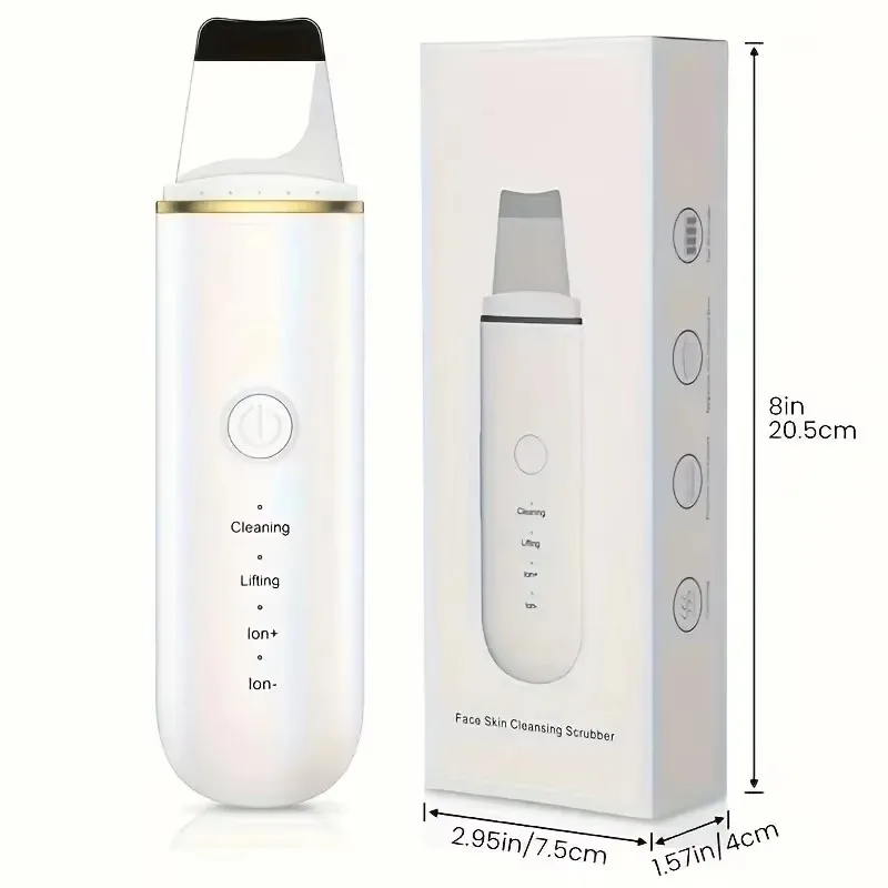 1pc New Ultrasonic Pore Cleaning Instrument Ultrasonic Skin Scraper Knife Remove Blackheads Home Beauty Skin Scraper Instrument