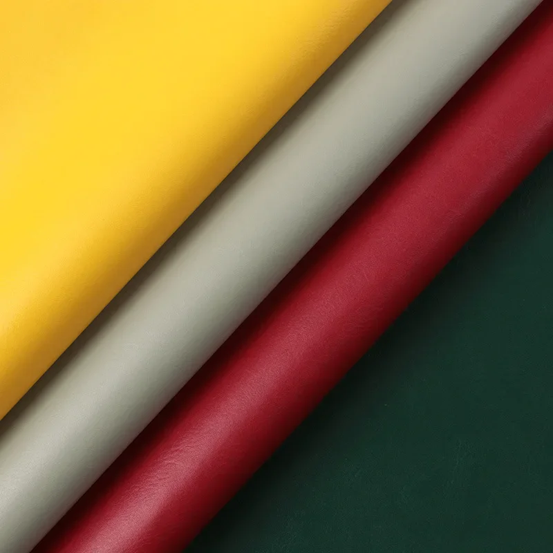 Eco-Friendly Soft PU Leather Fabric with Matte Finish And Flocking Bottom for Bag Making And Sofa Cushion Covering