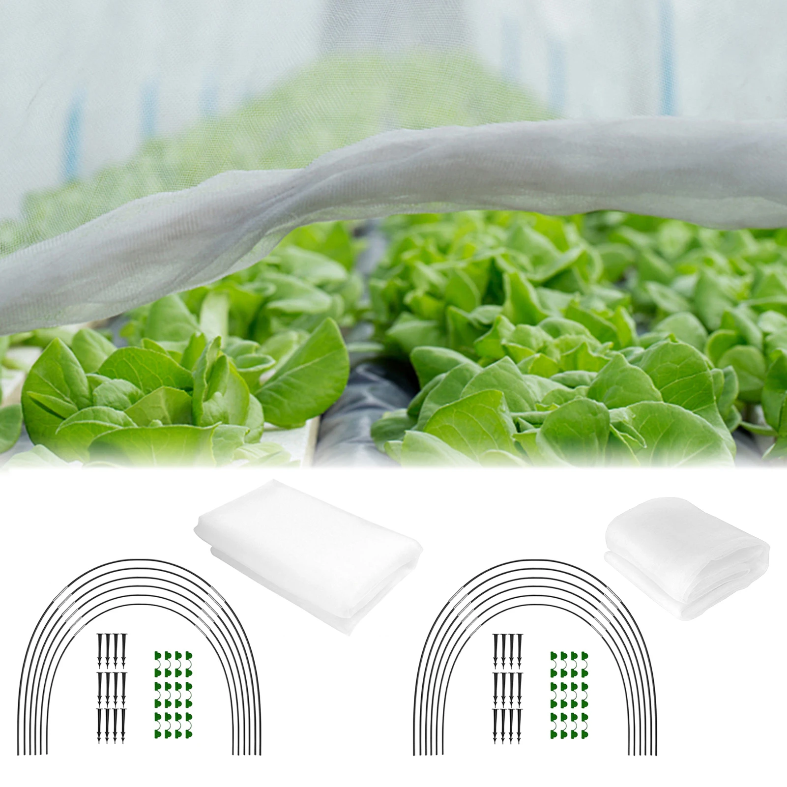 Garden Greenhouse Hoops Bird Barrier Netting Insect Barrier