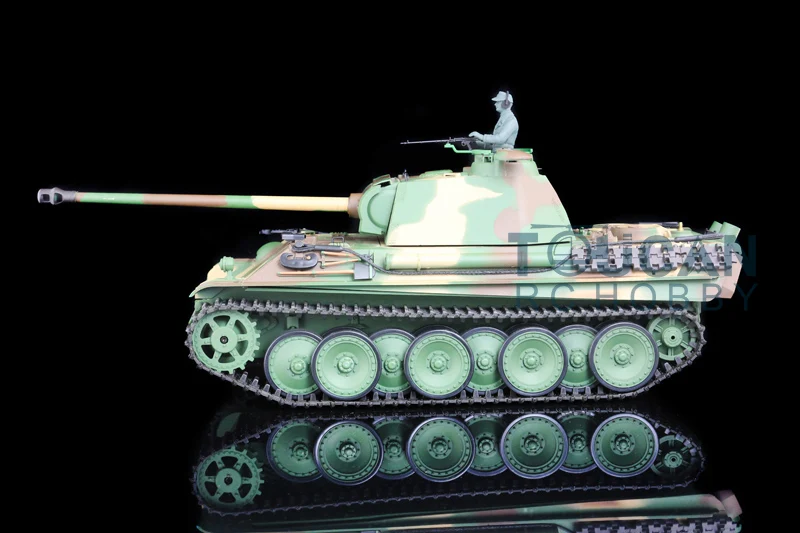 Children Gifts Toys Heng Long 1/16 Scale RC Tank 7.0 Plastic Panther G 3879 FPV 360° Turret Steel Gearbox Modle TH17487 6