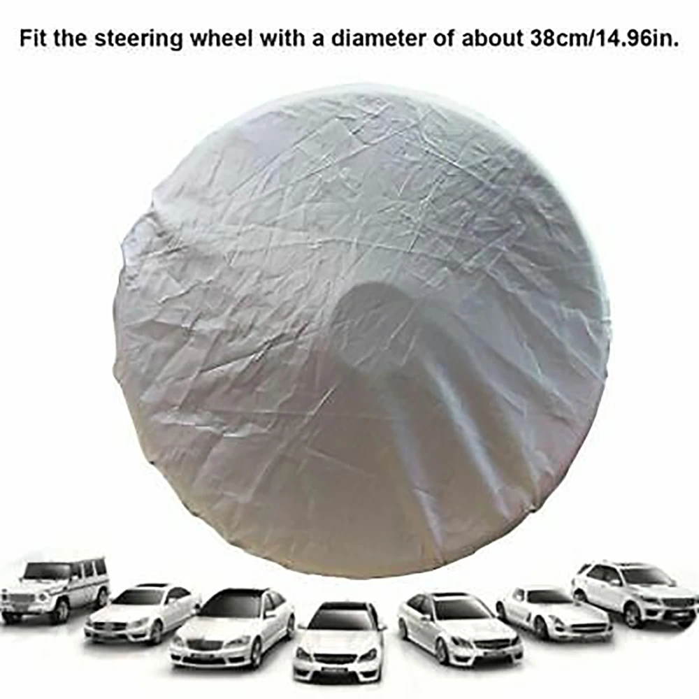 

1pcs Car Steering wheel sun shield sunshade cover for SUVs trucks vans 37-38cm/14.57-14.96in steering wheel Car accessories