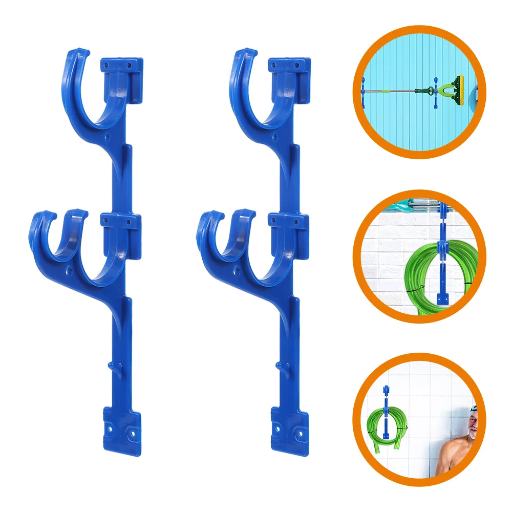 

Pool Pole Hanger Double Hooks Cleaning Accessories Door Back Swimming Multi-use