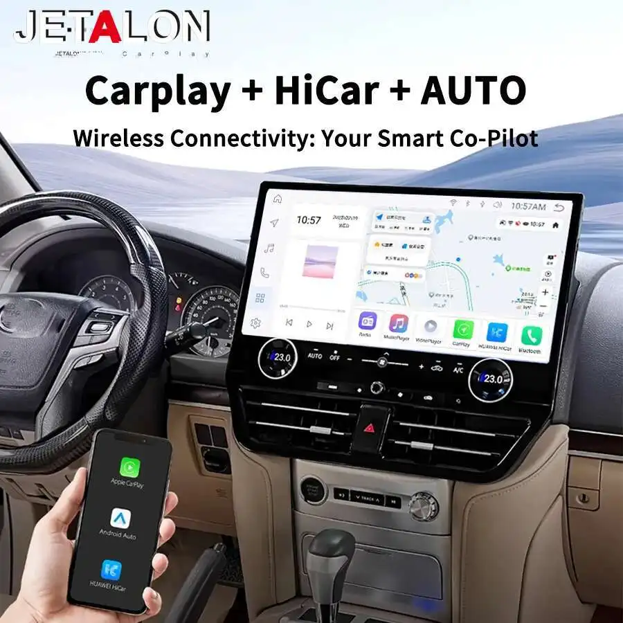 19.8" For Lexus Lx570 Android 13 Car Radio Touch Screen Carplay GPS Video Player
